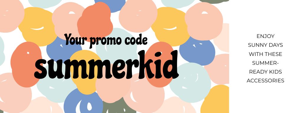Platilla de diseño Bright Offer on Kids Accessories With Promo Code Coupon