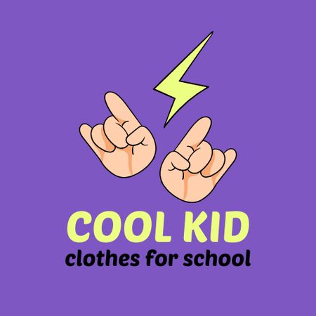 School Store Ad Animated Logo Tasarım Şablonu