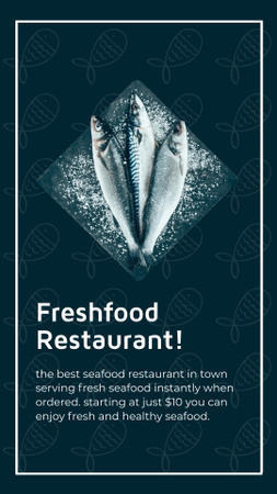 Seafood Restaurant Ad Instagram Story Design Template