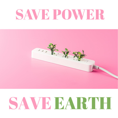Save Energy and Protect Environment Instagram Design Template