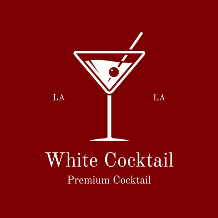 Template di design Premium Cocktail Advertisement Logo 1080x1080px