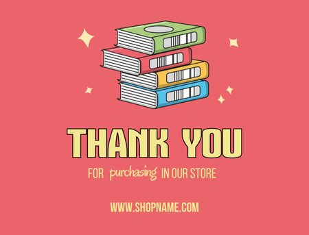 Encouraging Back to School And Thank You For Purchase Postcard 4.2x5.5in Design Template