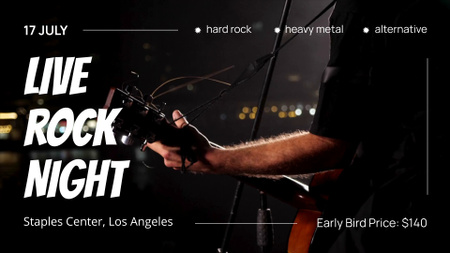 Noite de Música Rock ao Vivo Full HD video Modelo de Design
