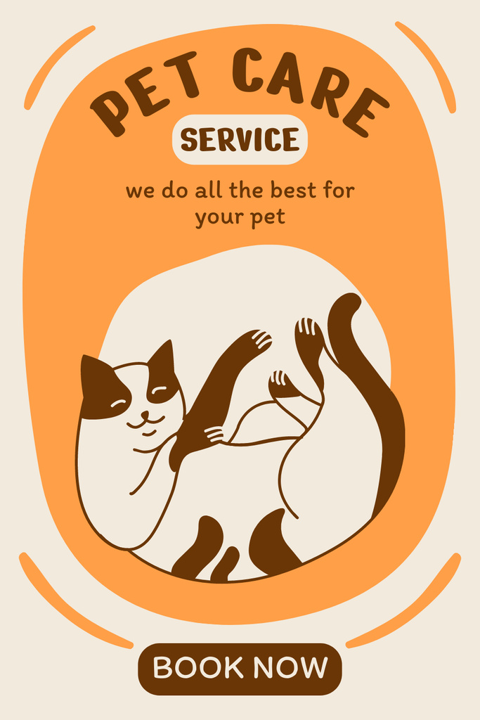 Designvorlage Best Pet Care Services für Pinterest