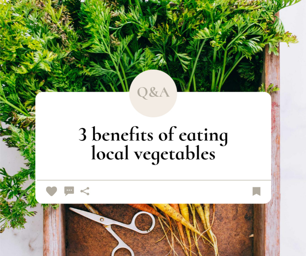 Local Veggies Ad with Fresh Carrot Facebook – шаблон для дизайну