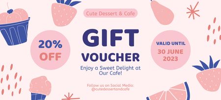 Delightful Desserts Discount Coupon 3.75x8.25in Design Template