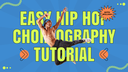 Tutorial fácil de coreografia de Hip Hop Youtube Thumbnail Modelo de Design