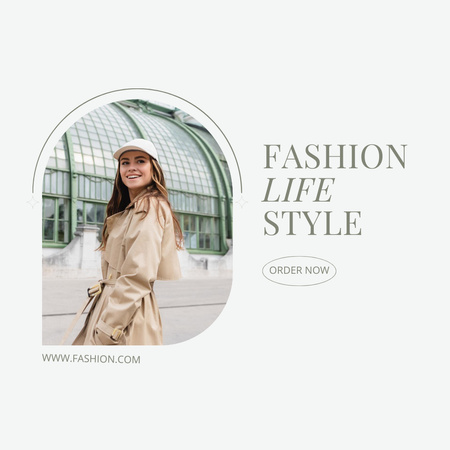 Designvorlage Promotion Of A Clothes Store With Stylish Woman für Instagram