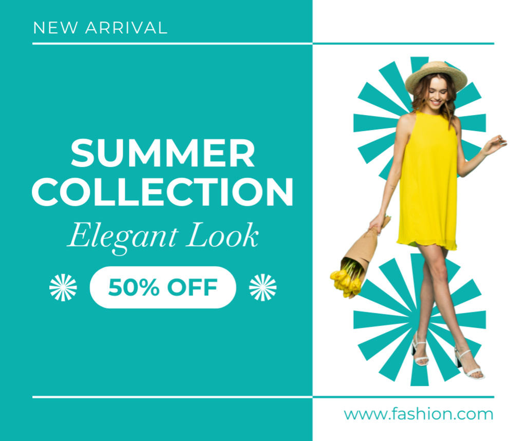 Modèle de visuel Elegant Summer Fashion Look - Facebook