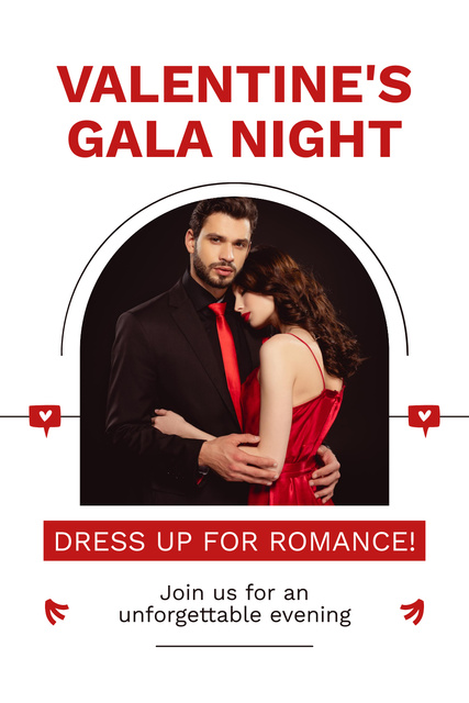 Platilla de diseño Stunning Valentine's Day Gala Night With Dress Code Pinterest
