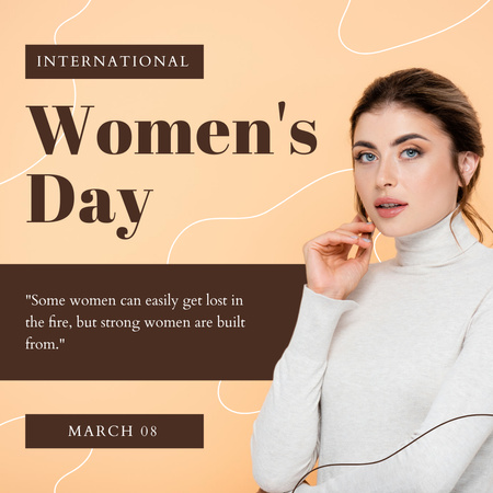 Kifejezés a nőkről a nemzetközi nőnapon Instagram tervezősablon
