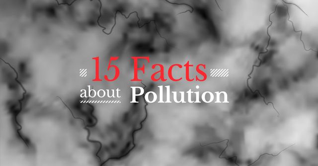 Template di design Facts about pollution Facebook AD