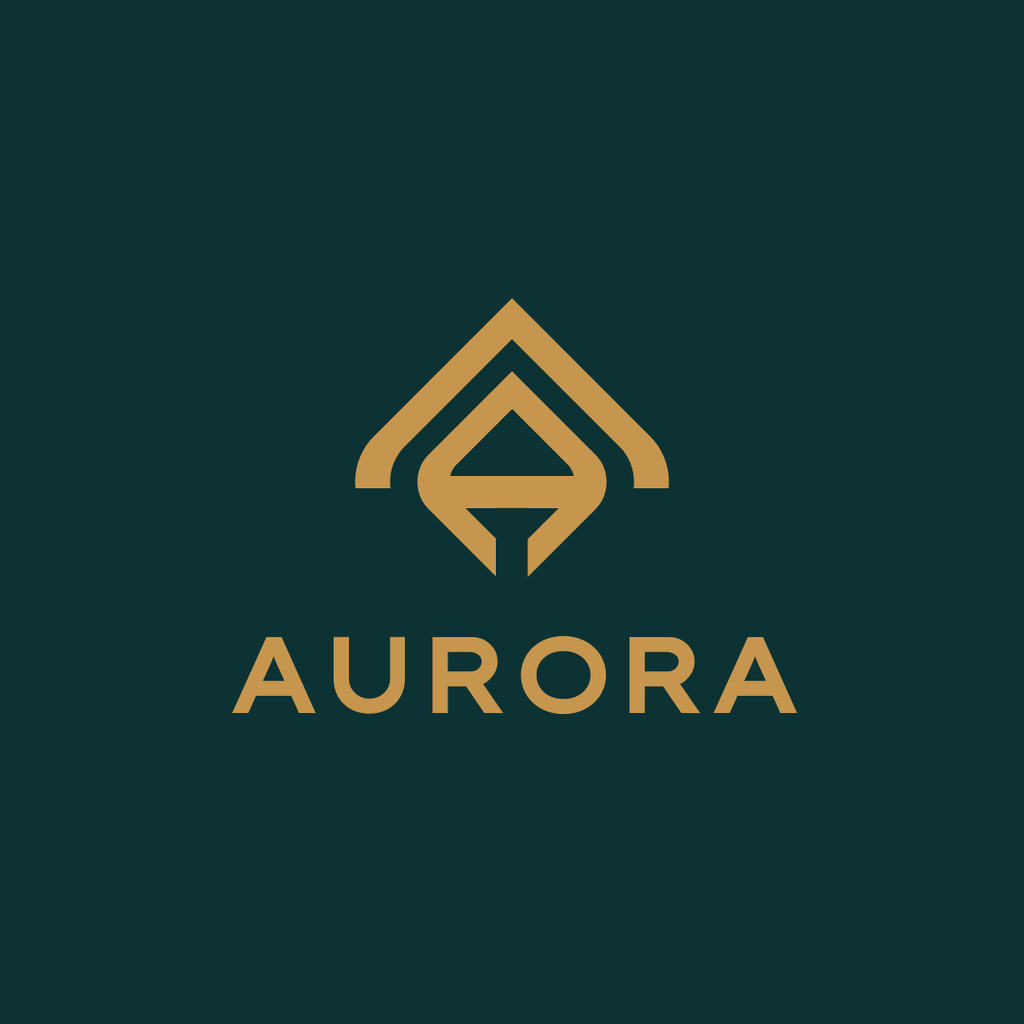 Image of the Company Emblem on Deep Green Logo 1080x1080px Design Template