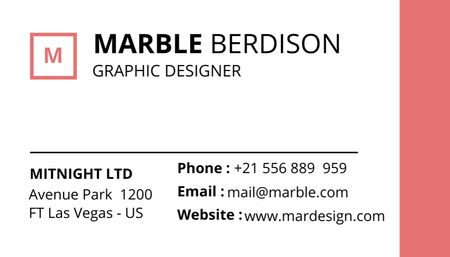 Graafisen suunnittelijan esittelykortti Business Card US Design Template
