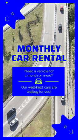 Monthly Car Rental Offer With Cityscape TikTok Video Design Template