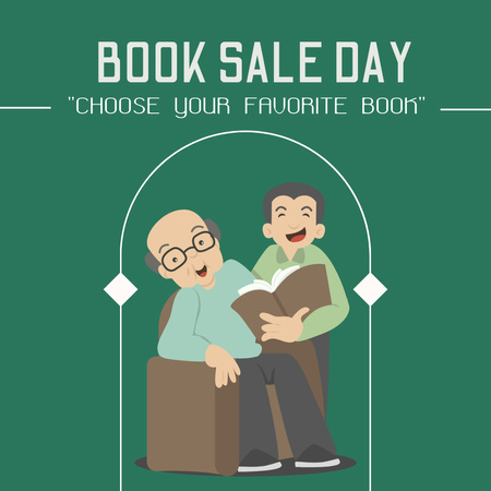 Book Sale Day Announcement Instagram Design Template