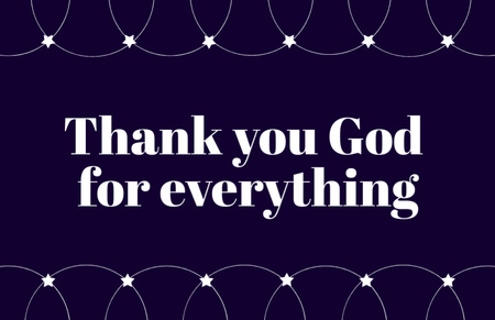 Thankful Phrase for God Thank You Card 5.5x8.5in Design Template