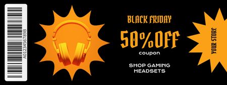 Electronics Sale on Black Friday with Orange Gadgets Coupon Design Template