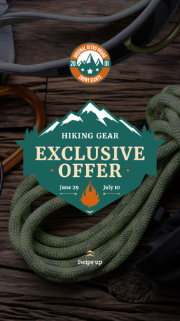 Hiking Gear Offer Travelling Kit Instagram Story Design Template