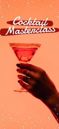 Designvorlage Ankündigung eines Meisterkurses zur Herstellung raffinierter Cocktails für Snapchat Moment Filter