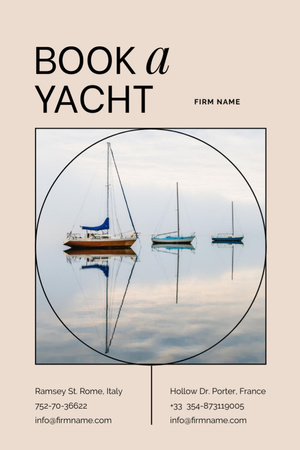 Yacht Rent Offer Flyer 4x6in Design Template