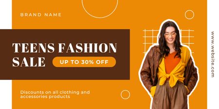 Fashionable Outfits For Teens With Discount Twitter Design Template