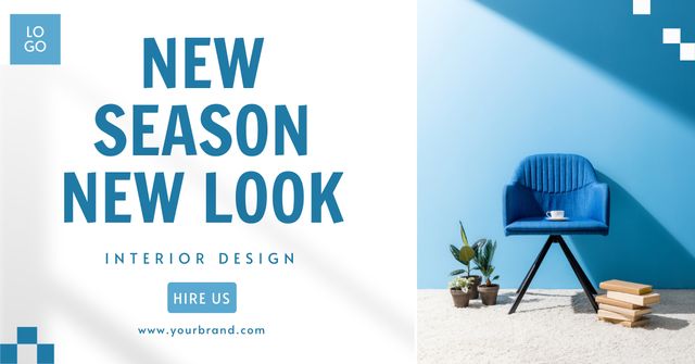 Szablon projektu Interior Design for New Season Facebook AD