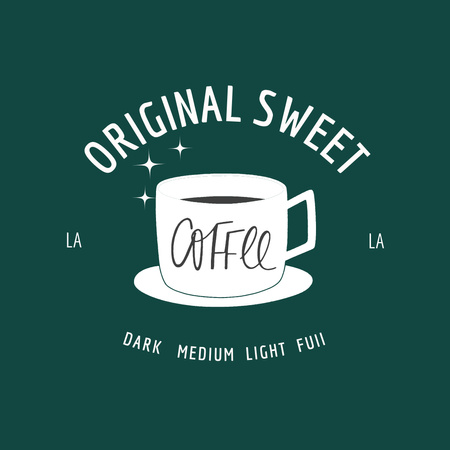 Original Sweet Coffee Offer Logo Design Template