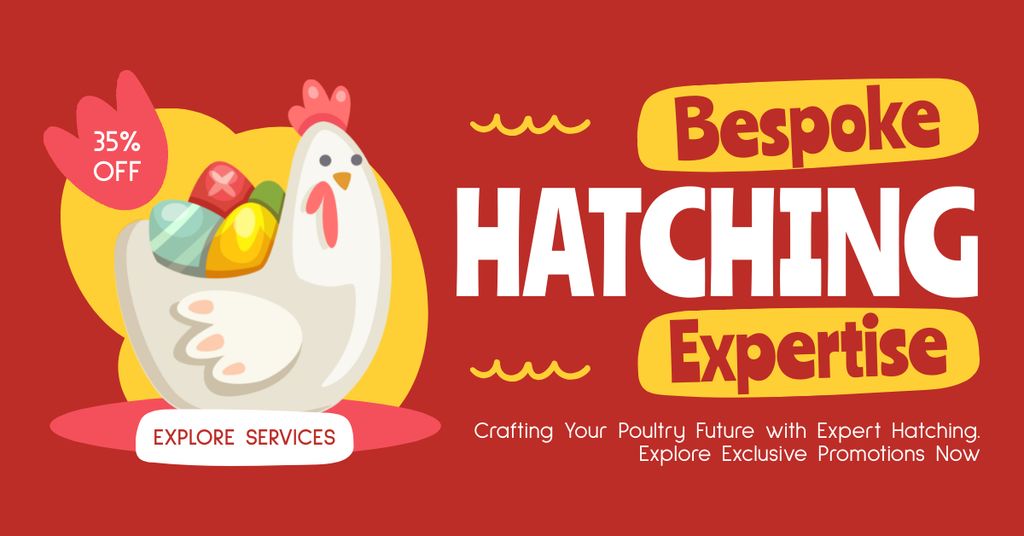 Ontwerpsjabloon van Facebook AD van Chicken Hatchery Services