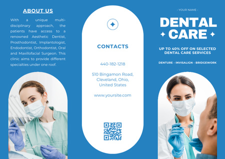 Patient on Dental Procedure Brochure – шаблон для дизайна