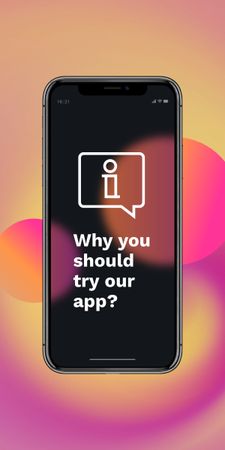 Startup Idea with App on Phone Screen Graphic – шаблон для дизайна
