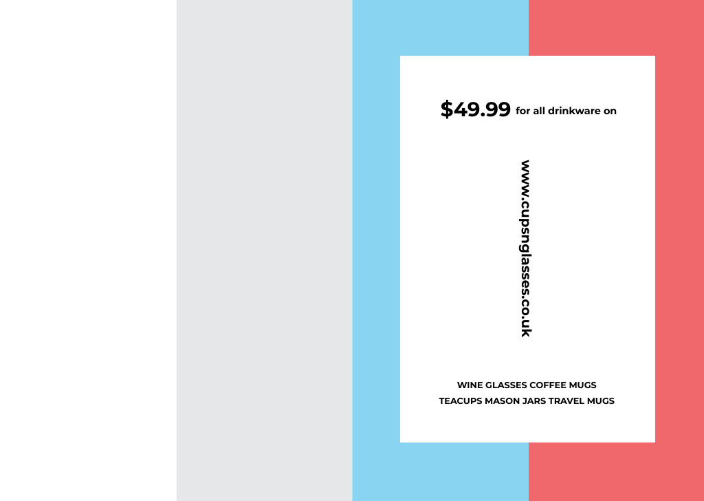 Designvorlage Shop Sale announcement on colorful Stripes für Postcard
