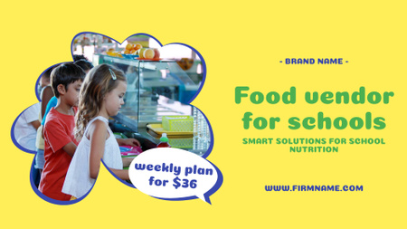 Designvorlage School Food Ad für Full HD video