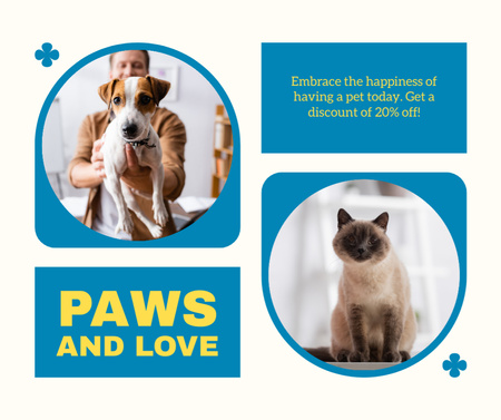 Discount on Pets Adoption Facebook Design Template