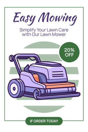 Easy Lawn Mowing Pinterest Design Template