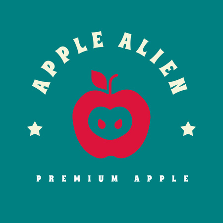 Kırmızı Elma İle Paket Servis Hizmetleri Teklifi Logo Tasarım Şablonu