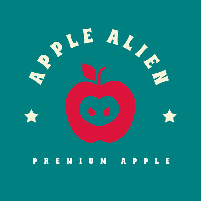 Platilla de diseño Food Delivery Services Offer with Red Apple Logo