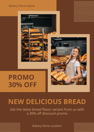 Delicious Bread Sale Flayer Design Template