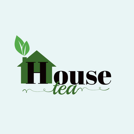 Emblem of Tea House Logo Design Template