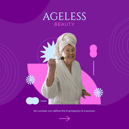 Platilla de diseño Ageless Beauty Products Offer In Purple Instagram