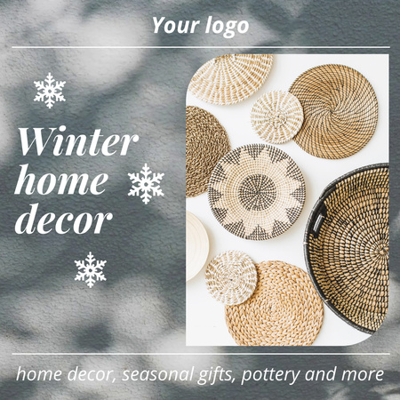 Предложение зимнего домашнего декора Animated Post – шаблон для дизайна
