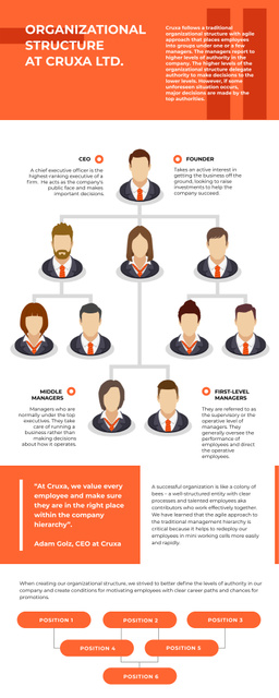 Business Infographics about Organizational Structure Infographic Design Template