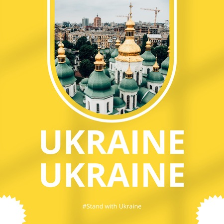 seistä ukrainan kanssa Instagram Design Template