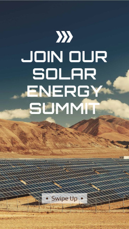 Energy Supply with Solar Panels Instagram Story Modelo de Design