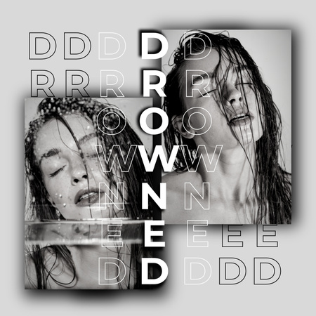 Ontwerpsjabloon van Album Cover van Drowned Album Cover