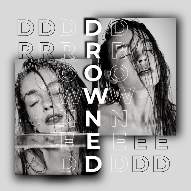 Drowned Album Cover Album Cover Šablona návrhu