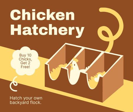 Chicken Hatchery Offer Facebook Design Template