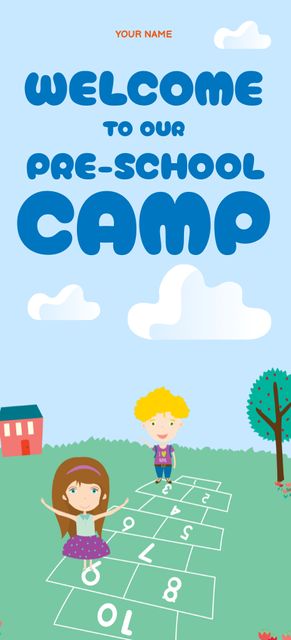 Pre-School Camp Invitation Flyer 3.75x8.25in – шаблон для дизайна