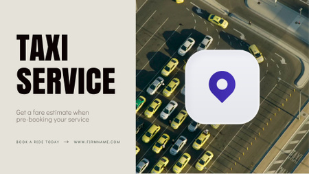 Taxi Service Offer With Pre-booking Full HD video Modelo de Design