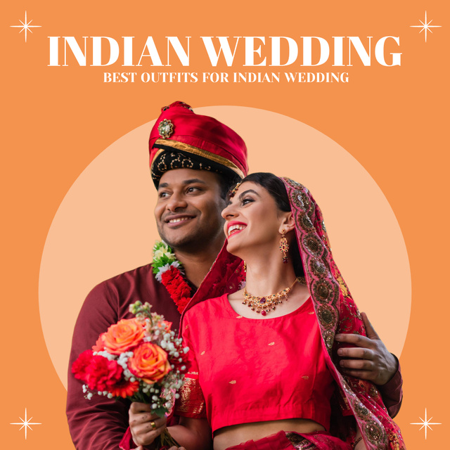 Indian Wedding Clothes Ad  Instagramデザインテンプレート